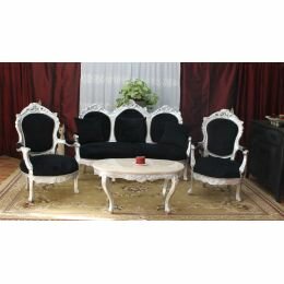 PROMO 500&euro; DE REMISE SUR : SALON BAROQUE ARGENT ET NOIR