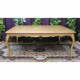 PROMO SUR Grande Table R&eacute;union ou de Repas de Style Louis XV - Bois feuille de cuivre - 160/180cm